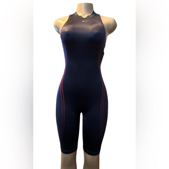 Nike Kneeskin Bodysuit Swimsuit Speedsuit Women’s Female Swimming Swimsu… - Picture 1 of 13
